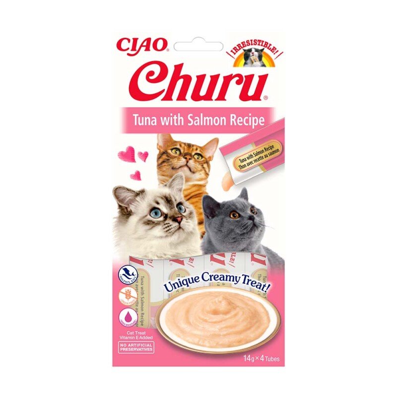 Inaba – Churu Λιχουδιές Γάτας με Τόνο & Σολομό 56g